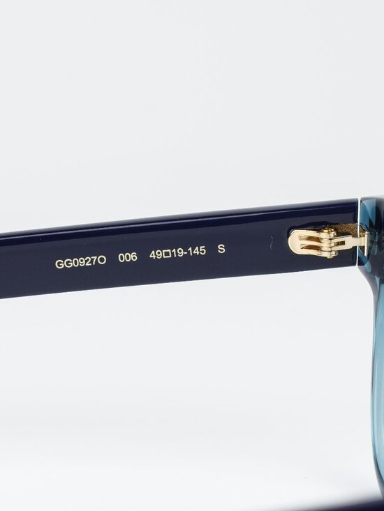 Gucci Women Eyeglasses Transparent Blue Square GG0927O 006 NEW AUTHENTIC main image 9